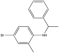 4-bromo-2-methyl-N-(1-phenylethyl)aniline Struktur