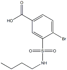 4-bromo-3-(butylsulfamoyl)benzoic acid Struktur