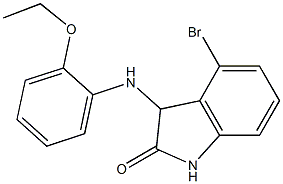 4-bromo-3-[(2-ethoxyphenyl)amino]-2,3-dihydro-1H-indol-2-one Struktur