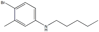 4-bromo-3-methyl-N-pentylaniline Struktur