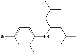 4-bromo-N-(2,6-dimethylheptan-4-yl)-2-fluoroaniline Struktur