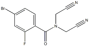 4-bromo-N,N-bis(cyanomethyl)-2-fluorobenzamide Struktur