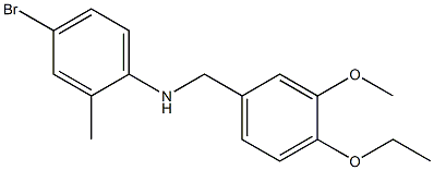 4-bromo-N-[(4-ethoxy-3-methoxyphenyl)methyl]-2-methylaniline Struktur