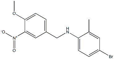 4-bromo-N-[(4-methoxy-3-nitrophenyl)methyl]-2-methylaniline Struktur