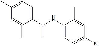 4-bromo-N-[1-(2,4-dimethylphenyl)ethyl]-2-methylaniline Struktur