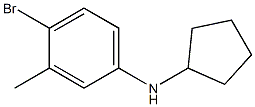 4-bromo-N-cyclopentyl-3-methylaniline Struktur