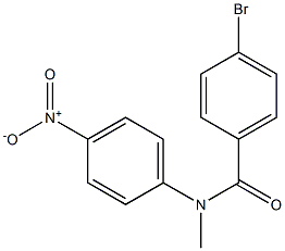 4-bromo-N-methyl-N-(4-nitrophenyl)benzamide Struktur