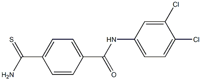 4-carbamothioyl-N-(3,4-dichlorophenyl)benzamide Struktur