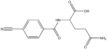 4-carbamoyl-2-[(4-cyanophenyl)formamido]butanoic acid Struktur