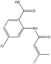 4-chloro-2-(3-methylbut-2-enamido)benzoic acid Struktur