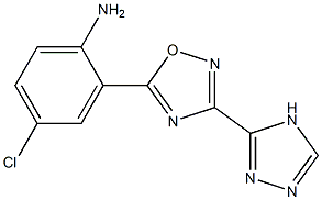 4-chloro-2-[3-(4H-1,2,4-triazol-3-yl)-1,2,4-oxadiazol-5-yl]aniline Struktur