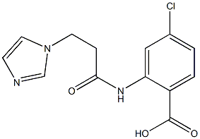 4-chloro-2-{[3-(1H-imidazol-1-yl)propanoyl]amino}benzoic acid Struktur