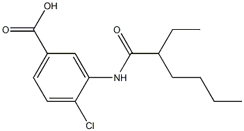 4-chloro-3-(2-ethylhexanamido)benzoic acid Struktur