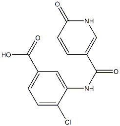 4-chloro-3-{[(6-oxo-1,6-dihydropyridin-3-yl)carbonyl]amino}benzoic acid Struktur