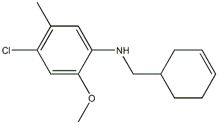 4-chloro-N-(cyclohex-3-en-1-ylmethyl)-2-methoxy-5-methylaniline Struktur