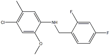 4-chloro-N-[(2,4-difluorophenyl)methyl]-2-methoxy-5-methylaniline Struktur