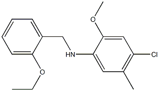 4-chloro-N-[(2-ethoxyphenyl)methyl]-2-methoxy-5-methylaniline Struktur