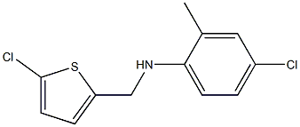 4-chloro-N-[(5-chlorothiophen-2-yl)methyl]-2-methylaniline Struktur