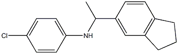 4-chloro-N-[1-(2,3-dihydro-1H-inden-5-yl)ethyl]aniline Struktur