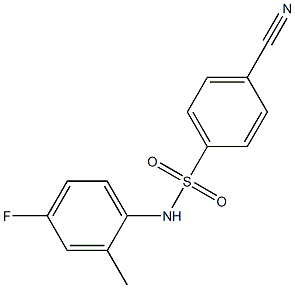 4-cyano-N-(4-fluoro-2-methylphenyl)benzenesulfonamide Struktur