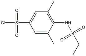 4-ethanesulfonamido-3,5-dimethylbenzene-1-sulfonyl chloride Struktur