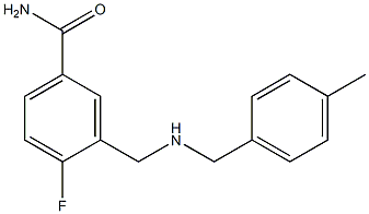 4-fluoro-3-({[(4-methylphenyl)methyl]amino}methyl)benzamide Struktur