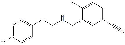 4-fluoro-3-({[2-(4-fluorophenyl)ethyl]amino}methyl)benzonitrile Struktur