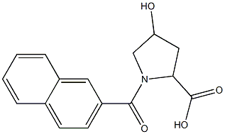 4-hydroxy-1-(2-naphthoyl)pyrrolidine-2-carboxylic acid Struktur