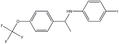 4-iodo-N-{1-[4-(trifluoromethoxy)phenyl]ethyl}aniline Struktur