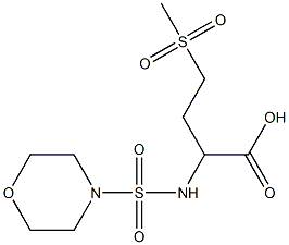 4-methanesulfonyl-2-[(morpholine-4-sulfonyl)amino]butanoic acid Struktur