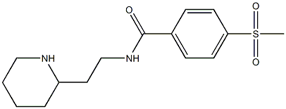 4-methanesulfonyl-N-[2-(piperidin-2-yl)ethyl]benzamide Struktur