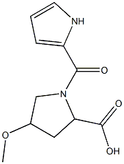 4-methoxy-1-(1H-pyrrol-2-ylcarbonyl)pyrrolidine-2-carboxylic acid Struktur