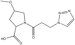 4-methoxy-1-[3-(1H-1,2,3-triazol-1-yl)propanoyl]pyrrolidine-2-carboxylic acid Struktur