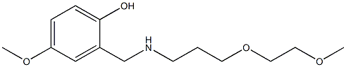 4-methoxy-2-({[3-(2-methoxyethoxy)propyl]amino}methyl)phenol Struktur