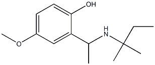 4-methoxy-2-{1-[(2-methylbutan-2-yl)amino]ethyl}phenol Struktur