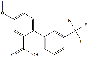 4-methoxy-3'-(trifluoromethyl)-1,1'-biphenyl-2-carboxylic acid Struktur