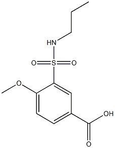 4-methoxy-3-[(propylamino)sulfonyl]benzoic acid Struktur