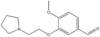 4-methoxy-3-[2-(pyrrolidin-1-yl)ethoxy]benzaldehyde Struktur