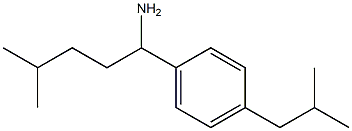 4-methyl-1-[4-(2-methylpropyl)phenyl]pentan-1-amine Struktur