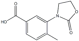 4-methyl-3-(2-oxo-1,3-oxazolidin-3-yl)benzoic acid Struktur