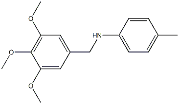 4-methyl-N-[(3,4,5-trimethoxyphenyl)methyl]aniline Struktur