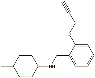 4-methyl-N-{[2-(prop-2-yn-1-yloxy)phenyl]methyl}cyclohexan-1-amine Struktur