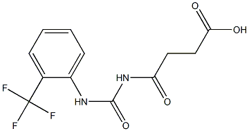 4-oxo-4-({[2-(trifluoromethyl)phenyl]carbamoyl}amino)butanoic acid Struktur