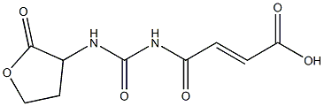 4-oxo-4-{[(2-oxooxolan-3-yl)carbamoyl]amino}but-2-enoic acid Struktur