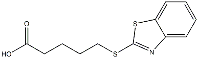 5-(1,3-benzothiazol-2-ylsulfanyl)pentanoic acid Struktur