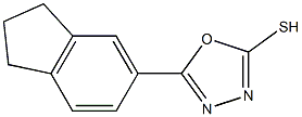 5-(2,3-dihydro-1H-inden-5-yl)-1,3,4-oxadiazole-2-thiol Struktur