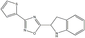 5-(2,3-dihydro-1H-indol-2-yl)-3-(thiophen-2-yl)-1,2,4-oxadiazole Struktur