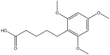 5-(2,4,6-trimethoxyphenyl)pentanoic acid Struktur