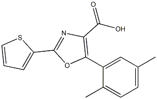 5-(2,5-dimethylphenyl)-2-(thiophen-2-yl)-1,3-oxazole-4-carboxylic acid Struktur