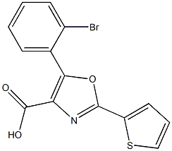 5-(2-bromophenyl)-2-(thiophen-2-yl)-1,3-oxazole-4-carboxylic acid Struktur